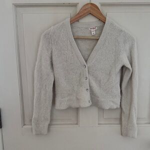 Cozy & Dressy Cream Button-Up Cardigan